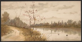 A river path (1888) by Harlow, | Free Photo - rawpixel