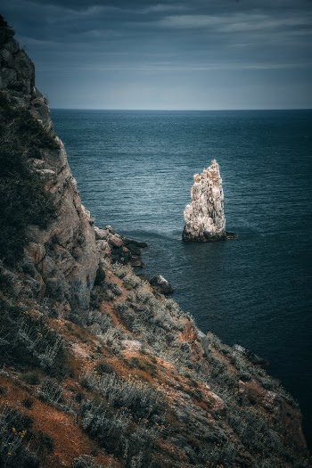 A Rock Formation on Water