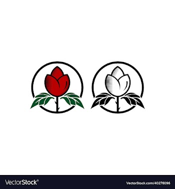 a rose flower logo design