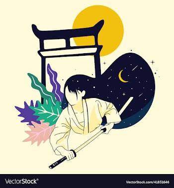 a samurai girl wielding s