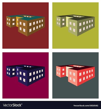 A school building vector image
