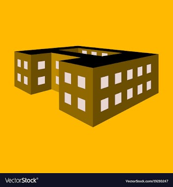 A school building vector image