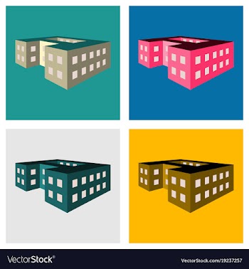 A school building vector image