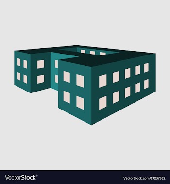 A school building vector image