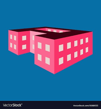 A school building vector image