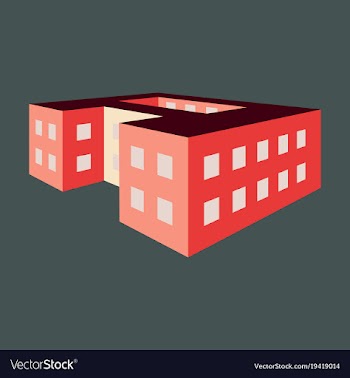 A school building vector image