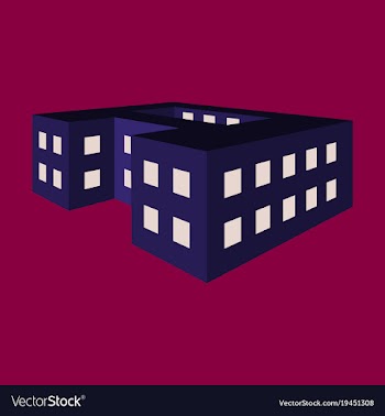 A school building vector image