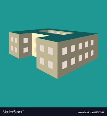 A school building vector image