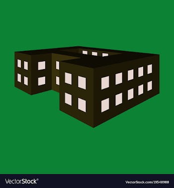 A school building vector image