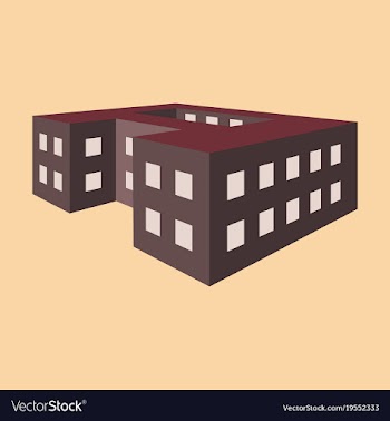 A school building vector image