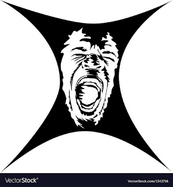 A screaming face vector image