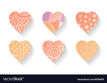 a set isolated single design element heart icon