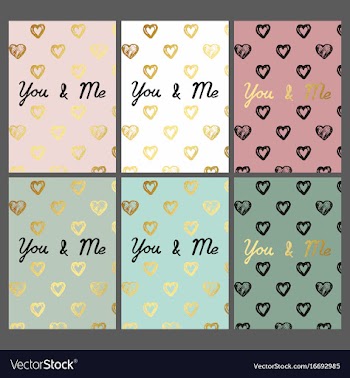  					A set of greeting cards greeting cards for vector image														