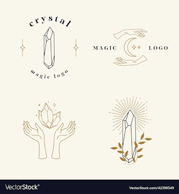 a set of logos in linear style delicate