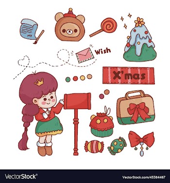 a set of merry christmas elements collection