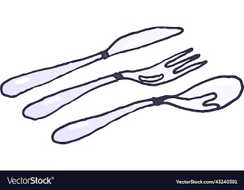 a set of of cutlery with a stroke fork spoon