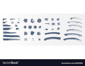 a set of texture elements brush stroke