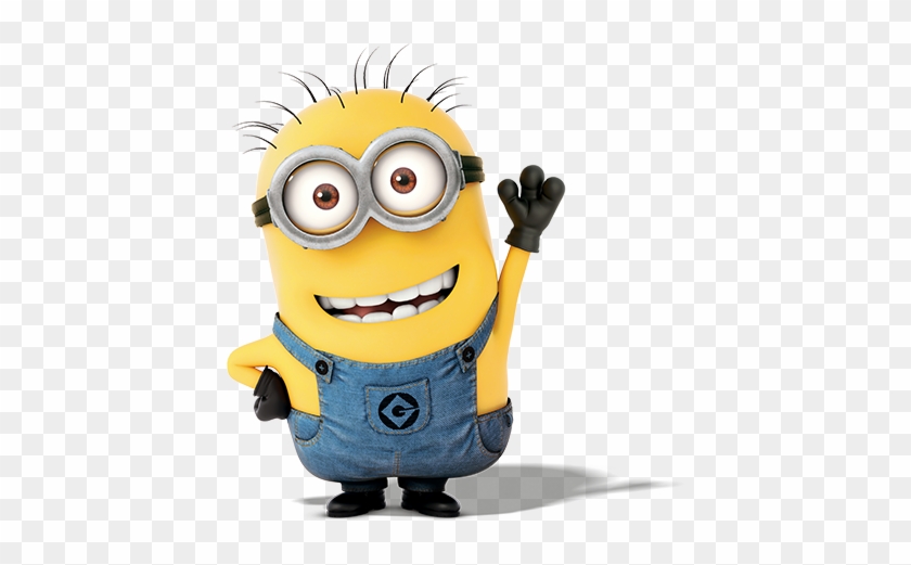 A Smiling Minion Raises One Hand To Wave Hello - Thomas Edison Gif