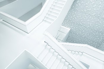 A snow-white stairway in a building | Free Photo - rawpixel