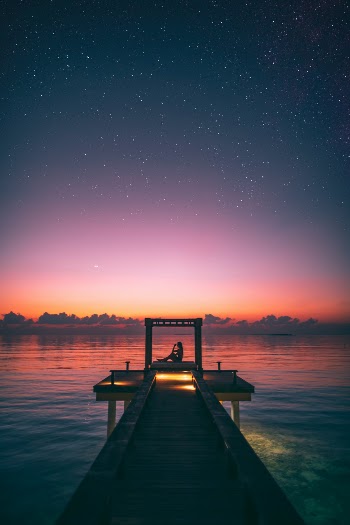 A starry night in the Maldives. A surreal moment, one of the last shared with a friend who passed away shortly after the trip, Cole Younger.

This photo means a lot to me, one of my favorites.
