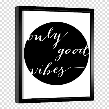 A Stylish Frame Frames Printing Unique , GOOD VIBES transparent background PNG clipart