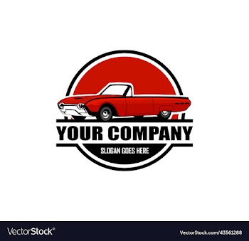 a template of classic or vintage or retro car logo