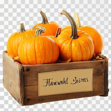 A Thanksgiving greeting with bright orange pumpkins, celebra