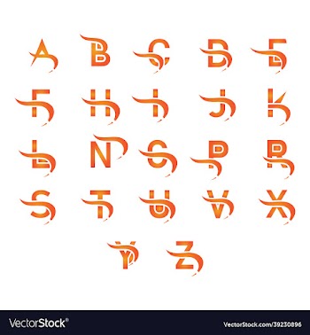a to z letter gradient design
