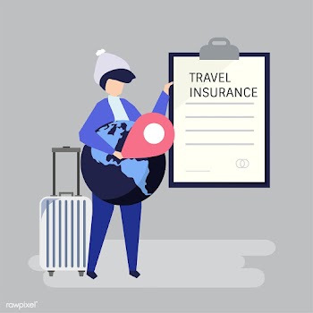 A traveler with a travel insurance policy doc.. | Free stock vector - 480770