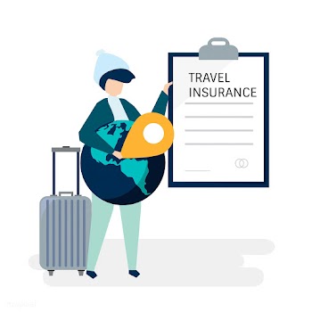 A traveler with a travel insurance policy doc.. | Free stock vector - 480809