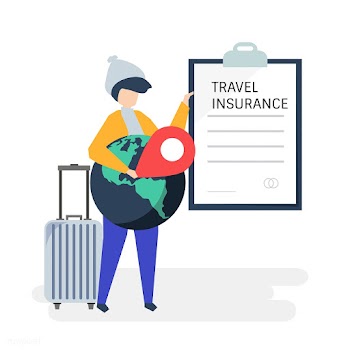 A traveler with a travel insurance policy doc.. | Free stock vector - 480813