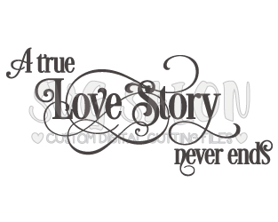 A True Love Story Never Ends SVG Cut File Set / Printable Clipart