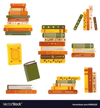 a variety of books with beautiful covers in warm