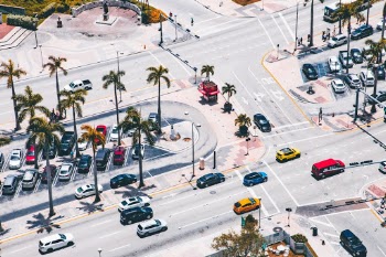 A vibrant intersection in downtown Miami - Check out my Instagram @pwellgraf for more! http://instagram.com/pwellgraf