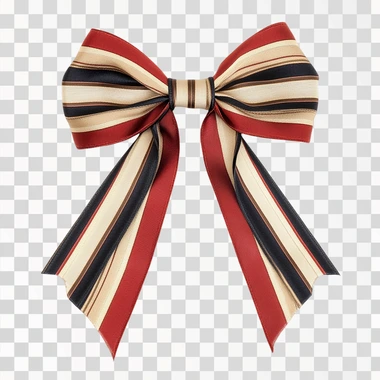 a victorian ribbon bow on white background