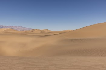 A View of the Desert Under the Blue Sky