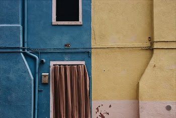 A Wall Painted With Two Colors
