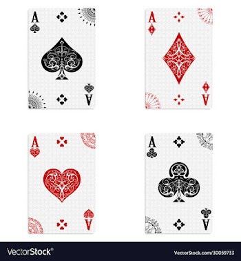a winning poker hand four aces playing cards