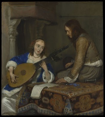 A Woman Playing the Theorbo-Lute | Free Photo - rawpixel