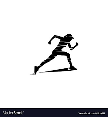 a woman sprint silhouette