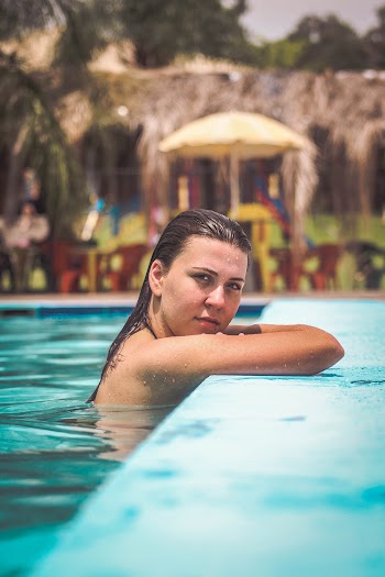 A Woman Swimming