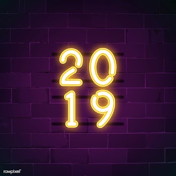 A yellow 2019 neon sign vector | Free stock vector - 532814