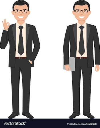  					A young businessman vector image														