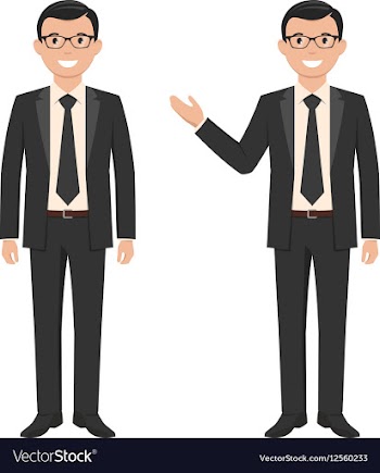  					A young cartoon style smiling businessman vector image														