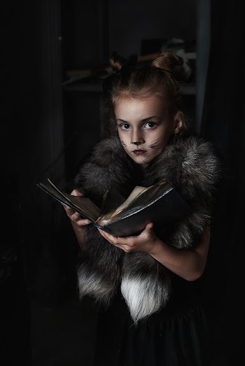 A young girl Reading a Book