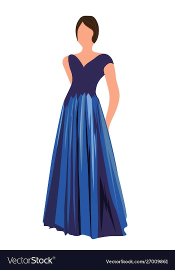 A young woman in an evening gown vector image