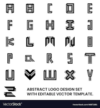 a-z initial letter logo set