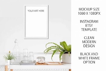 A4 Art Photography Frame Mockup for Etsy / Instagram