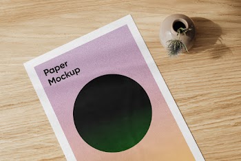 A4 Card Mockup per mockup 