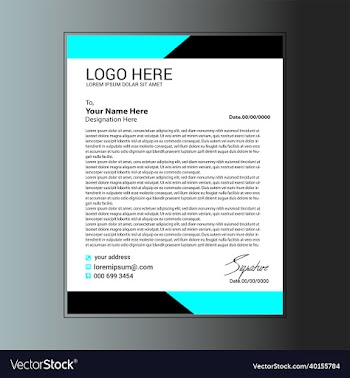 a4 letterhead simple design